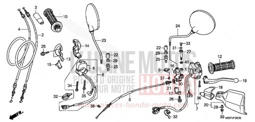 LEVIER DE GUIDON/COMMUTATEUR/CABLE XL1000VB de 2011